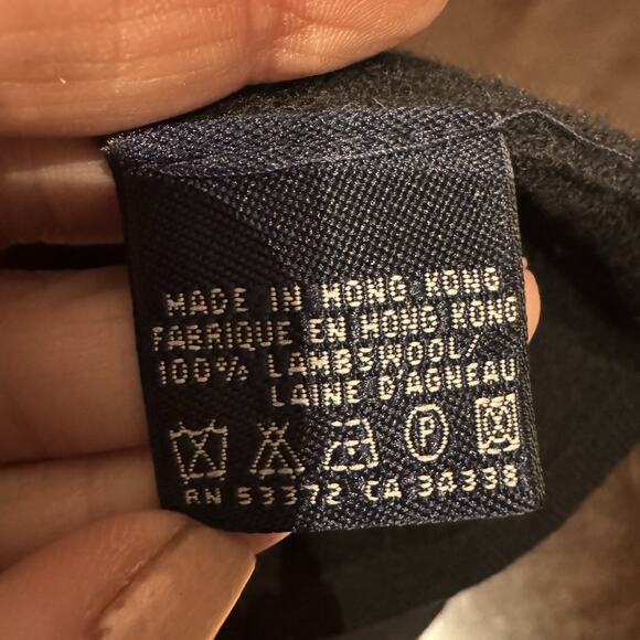 Vintage Unworn 100% Lambswool Hand Appliqué Flowers Sweater M - Picture 6 of 7